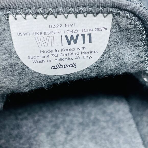 Allbirds Sneakers Merino Wool Loungers Slip On Comfort Walking Gray Size 11 - Picture 9 of 9